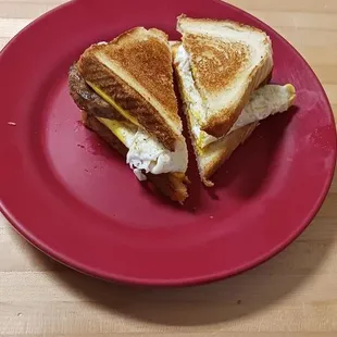 Sausage toaster sandwich.