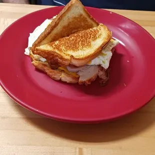 Ham toaster sandwich.
