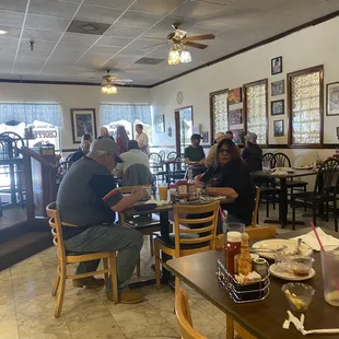 Inside the restaurant