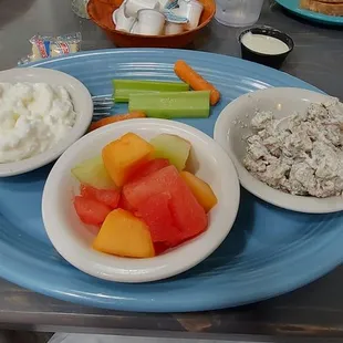 a plate of food on a table