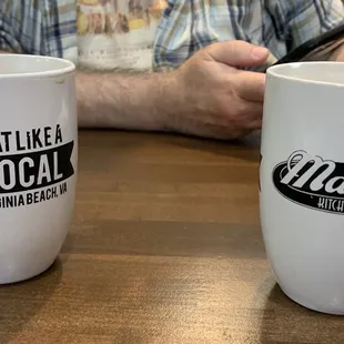 Coffee mugs (both sides!)