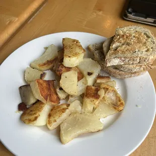 American fries and Multigrain toast!!