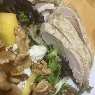 Paid for grilled chicken on my salad. Looks boiled to me. Icky