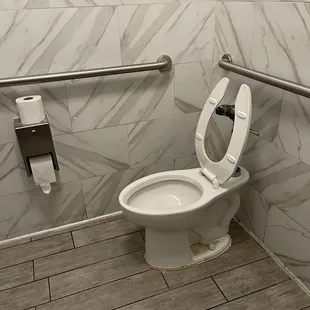 Bathroom is clean, but don't breathe!