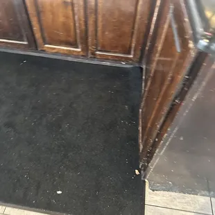 This was as soon as they opened, dirty floors and counters.