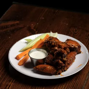 Delicious smoked buffalo wings