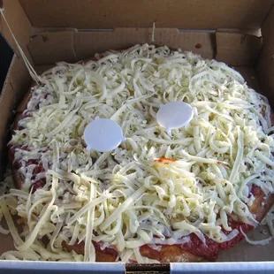 Before the cheese melts!