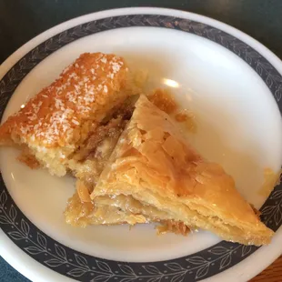 Baklava and farina cake