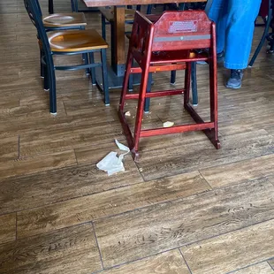 Dinning area. Every empty table is the same.