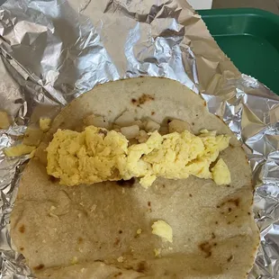 Potato and Egg Taco