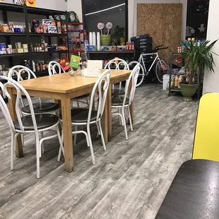 Inside of restaurant/store area