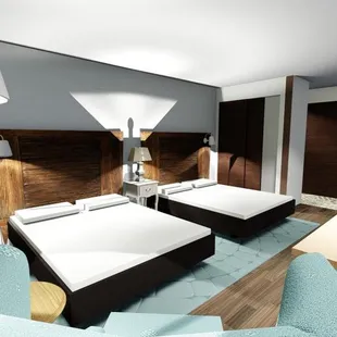 Each renovated overnight room will feature two queen sized beds capable of sleeping up to four guests.