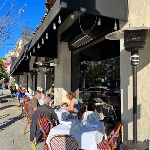 Sunny outdoor seating