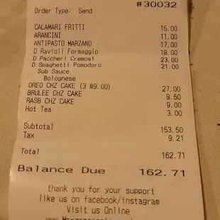 Bill for 3 people.  Worth it to us! May 2022