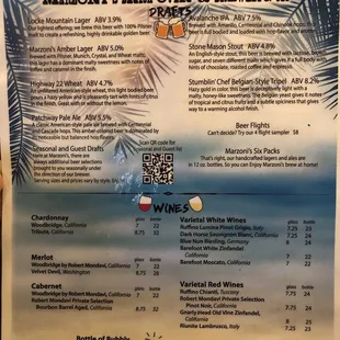 Drink Menu