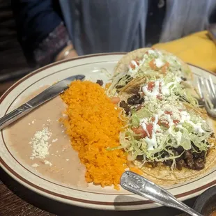 a plate of mexican food