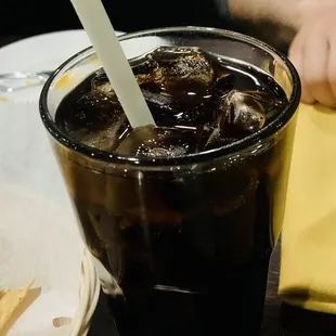 Coke with non plastic straw