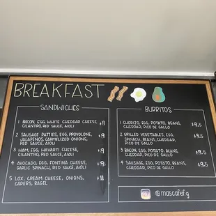 Breakfast Menu