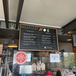 New menu signs!