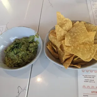 Guacamole and chips