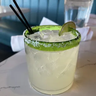 Cucumber jalapeño margarita.