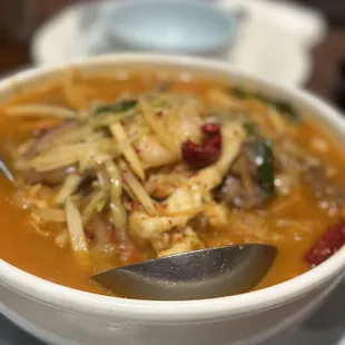 5. Three Flavors Pan-Fried Noodles soup