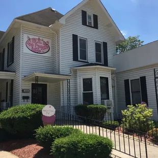 the front of the building