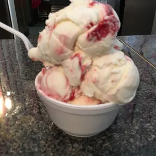 This is a small mind you small raspberry truffle