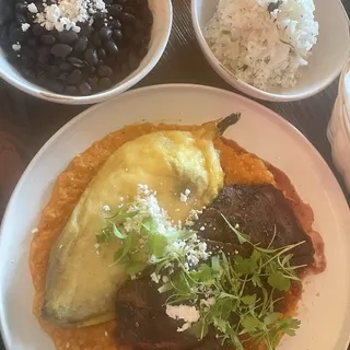 Skirt Steak & Chile Relleno