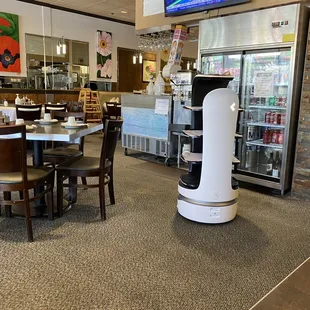 a robot in a restaurant