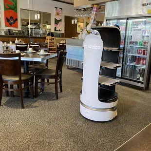 a robot in a restaurant