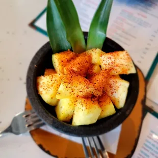 Pineapple with tajin
