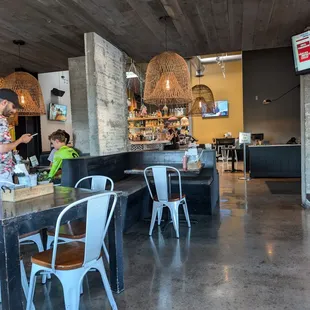 Inside dining area and bar