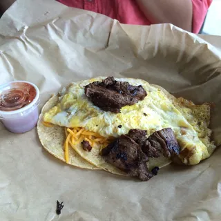 Fajita, Egg and Cheese Taco