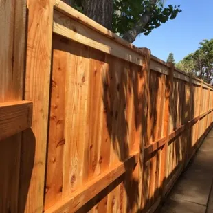 Custom wood fence
