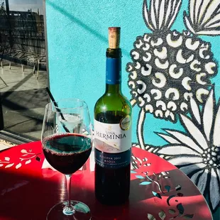 On Sundays the bottle of wine is half off. Delicious.