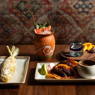a plate of food on a table