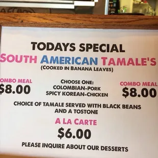 Look for their daily specials!