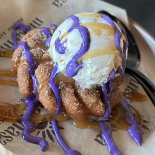 Churro donut. Oh sooooo delicious! You had me at ube.