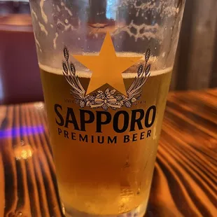 Draft Sapporo, half full!