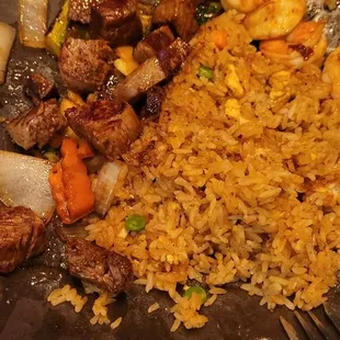 Filet Mignon with shrimp- min