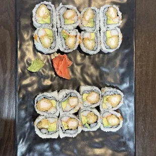 California Roll w/no Cucumber (add Tempura Shrimp)