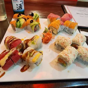 a variety of sushi