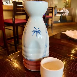 Happy hour large sake. Average quality and could have been hotter but still a good value. $5