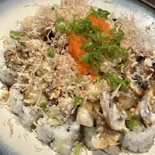 Volcano Roll was moving with edible lavas on top