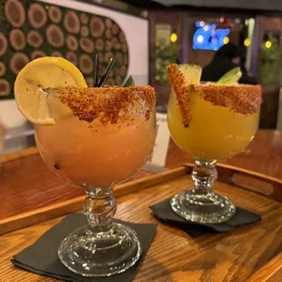 Guava margarita and El Carbon
