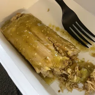 Red Wet Chicken Tamales
