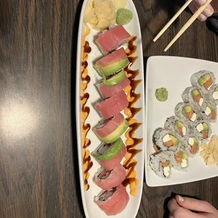 S-17 Tuna Lover and R-8 Philadelphia Roll