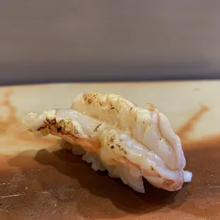 Sweet shrimp, lightly torched