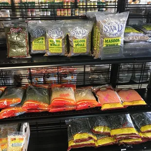a variety of packaged foods
